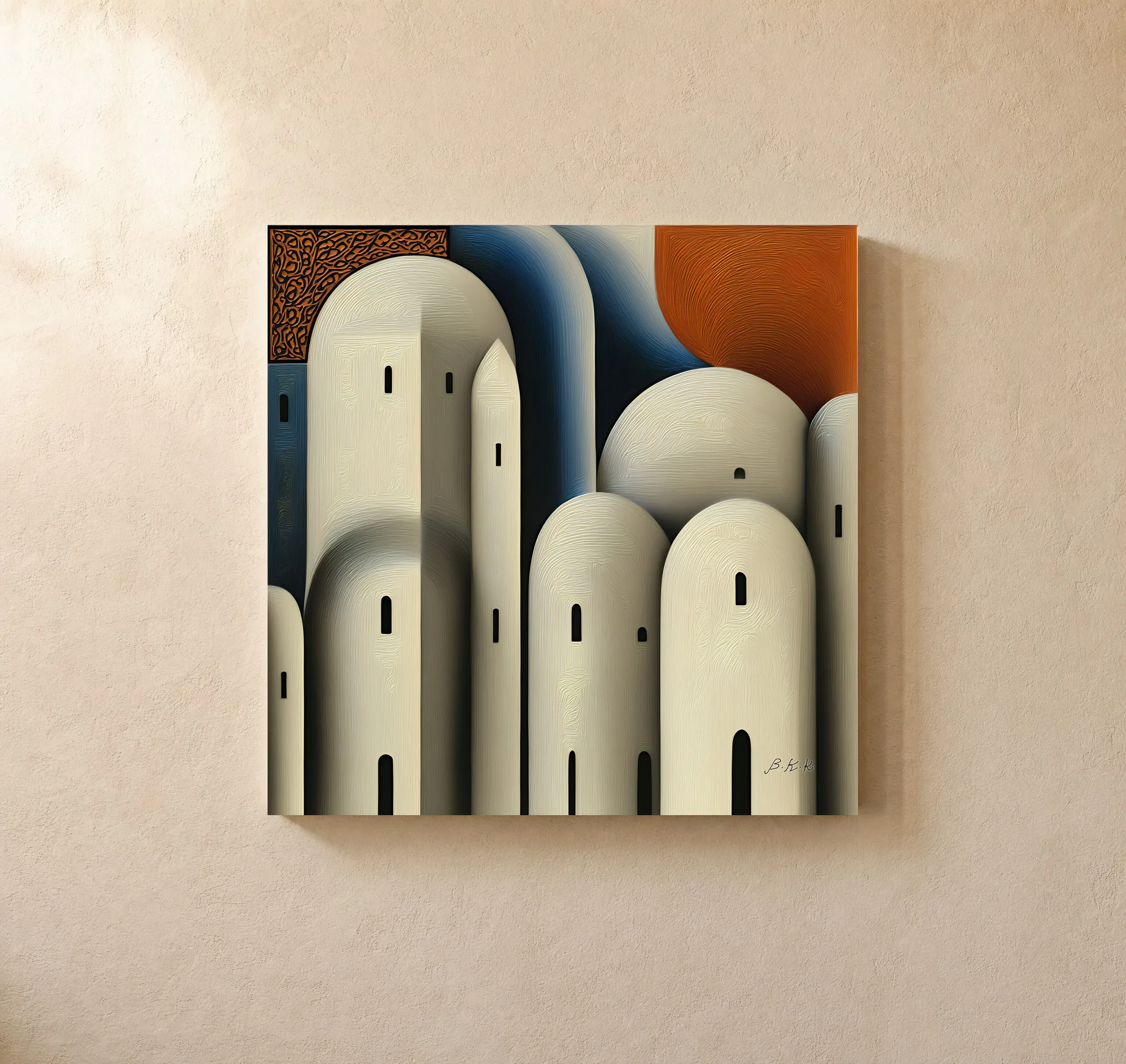 City of Ivory Domes by Bassem, canvas on a wall
