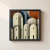 ba-0004-city-of-ivory-domes-framed-1-thin-closeup-black-v5 City of Ivory Domes by Bassem, framed print on a wall
