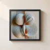 ba-0005-quiet-ribbons-framed-1-thin-closeup-black-v5 Quiet Ribbons by Bassem, framed print on a wall
