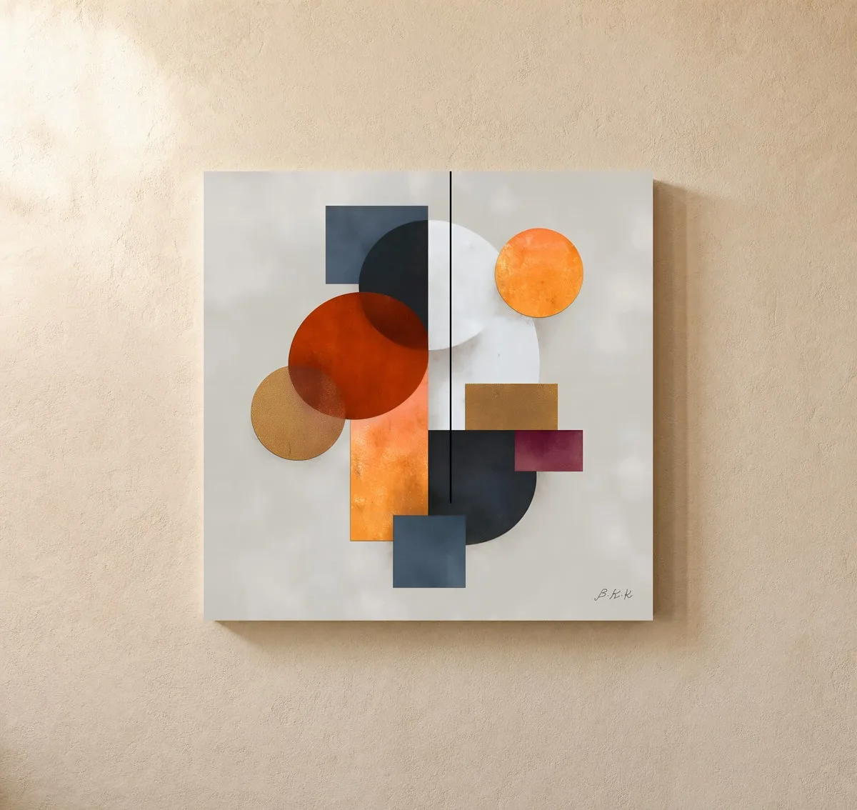 Balance on a Line by Bassem, canvas on a wall