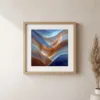 Copper Tide by Bassem, art print shown framed on a wall