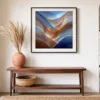 Copper Tide by Bassem, art print shown framed on a wall