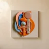 Tangerine Assembly by Bassem, canvas on a wall