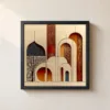 ba-0013-arches-and-branches-framed-1-thin-closeup-black-v4 Arches and Branches by Bassem, framed print on a wall