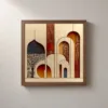 ba-0013-arches-and-branches-framed-2-thin-closeup-walnut-v4 Arches and Branches by Bassem, framed print on a wall