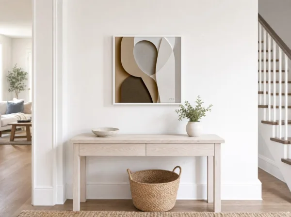 Sandstone Hush by Bassem, framed print on a wall