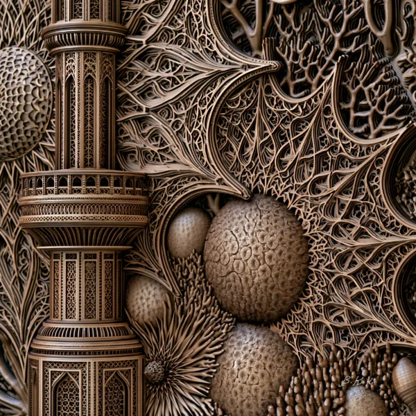 Carved Coral Garden by Bassem, the full artwork