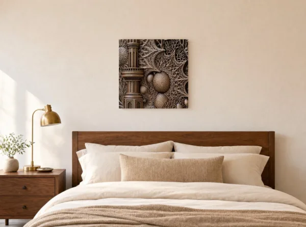 ba-0016-carved-coral-garden-canvas-3-canvas-room-bedroom-white-v4 Carved Coral Garden by Bassem, canvas on a wall