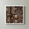 Carved Coral Garden by Bassem, framed print on a wall