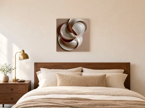 Ivory Loop by Bassem, canvas on a wall