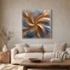 Golden Pinwheel by Bassem, canvas on a wall