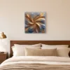 Golden Pinwheel by Bassem, canvas on a wall