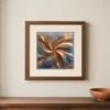 Golden Pinwheel by Bassem, art print shown framed on a wall