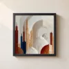 Towers Under Pale Arches by Bassem, framed print on a wall