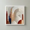 Towers Under Pale Arches by Bassem, framed print on a wall