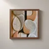 ba-0021-combed-stone-swirls-framed-2-thin-closeup-walnut-v4 Combed Stone Swirls by Bassem, framed print on a wall