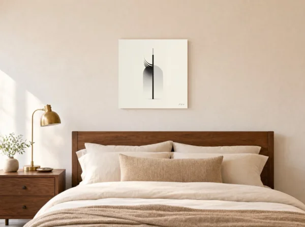 The Quiet Spire by Bassem, canvas on a wall