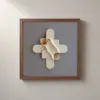 ba-0032-the-cream-fold-framed-2-thin-closeup-walnut-v4 The Cream Fold by Bassem, framed print on a wall