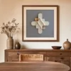 The Cream Fold by Bassem, art print shown framed on a wall