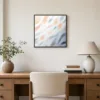 Peach and Mist by Bassem, framed print on a wall