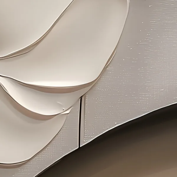 Three White Blooms by Bassem, detail at close range
