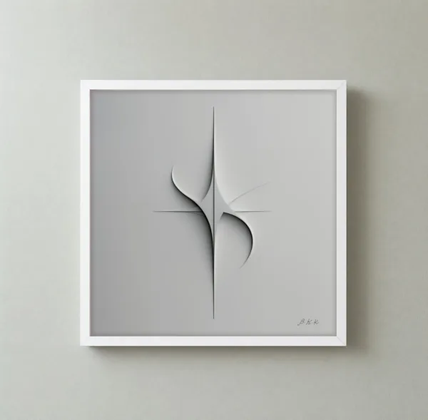 Star in Relief by Bassem, framed print on a wall