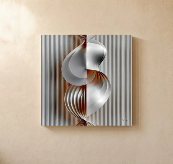 The Fluted Twist by Bassem, canvas on a wall