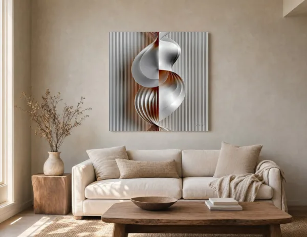 The Fluted Twist by Bassem, canvas on a wall