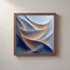 ba-0040-amber-beneath-blue-framed-2-thin-closeup-walnut-v4 Amber Beneath Blue by Bassem, framed print on a wall