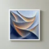 ba-0040-amber-beneath-blue-framed-3-thin-closeup-white-v4 Amber Beneath Blue by Bassem, framed print on a wall