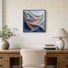 ba-0040-amber-beneath-blue-framed-4-thin-room-office-black-v4 Amber Beneath Blue by Bassem, framed print on a wall