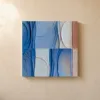 Blue and Clay Panels by Bassem, canvas on a wall