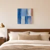 Blue and Clay Panels by Bassem, canvas on a wall