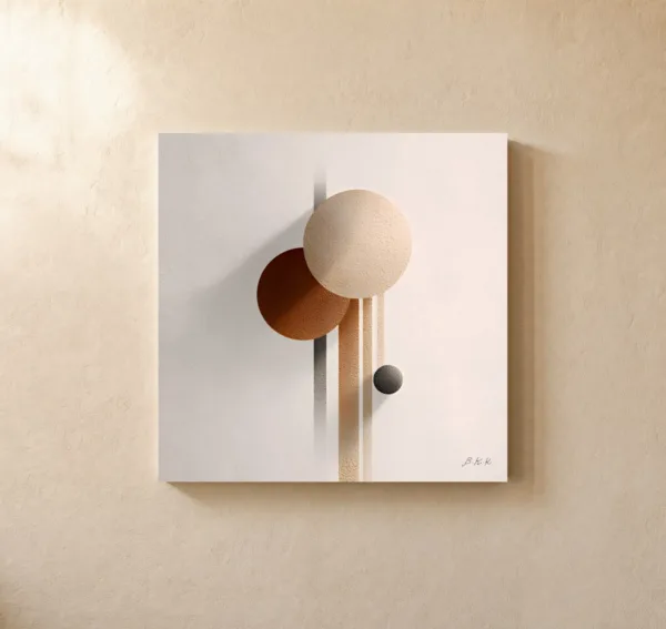 Sand and Rust by Bassem, canvas on a wall