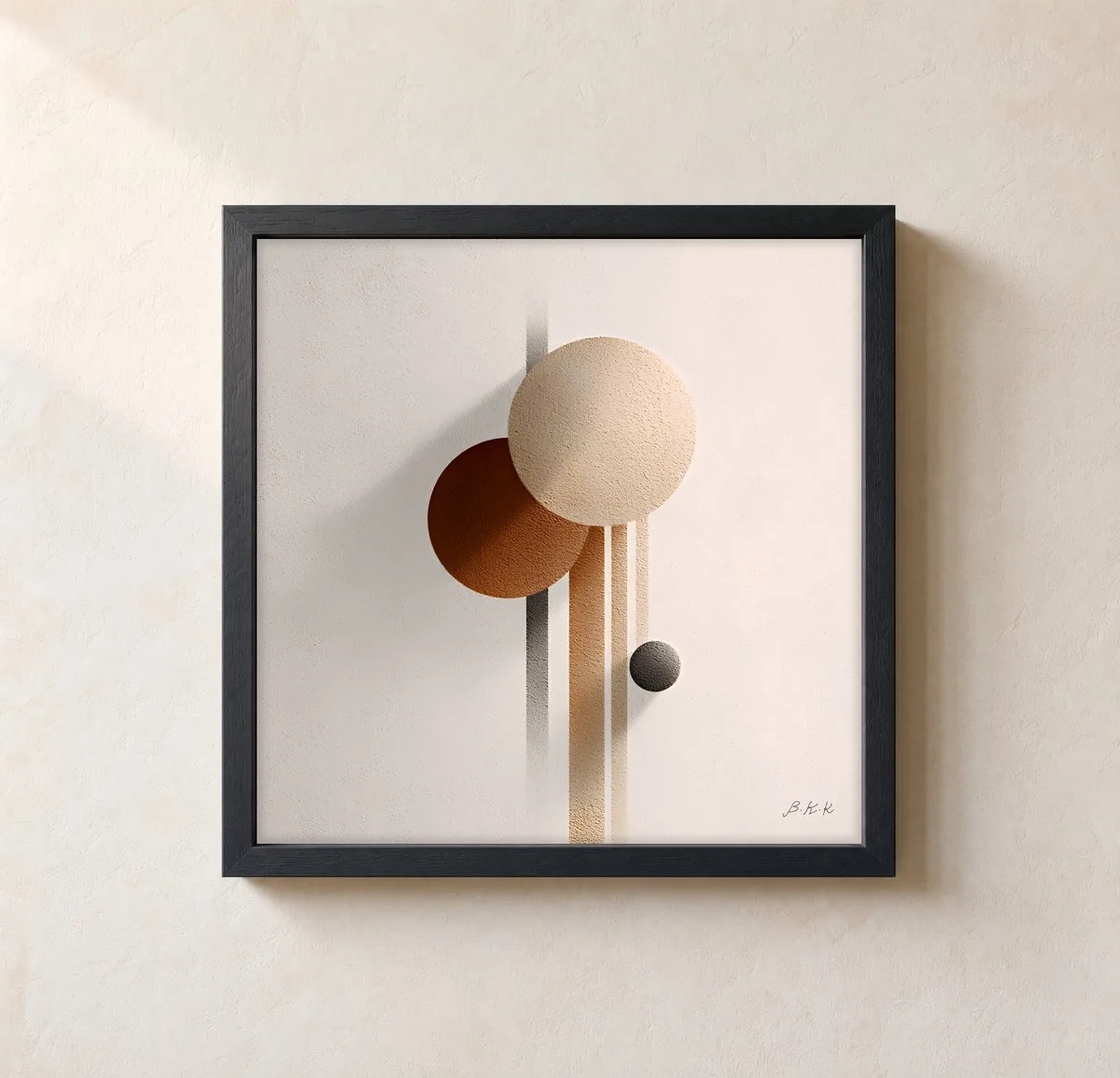 Sand and Rust by Bassem, framed print on a wall