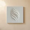 Layered White Waves by Bassem, canvas on a wall