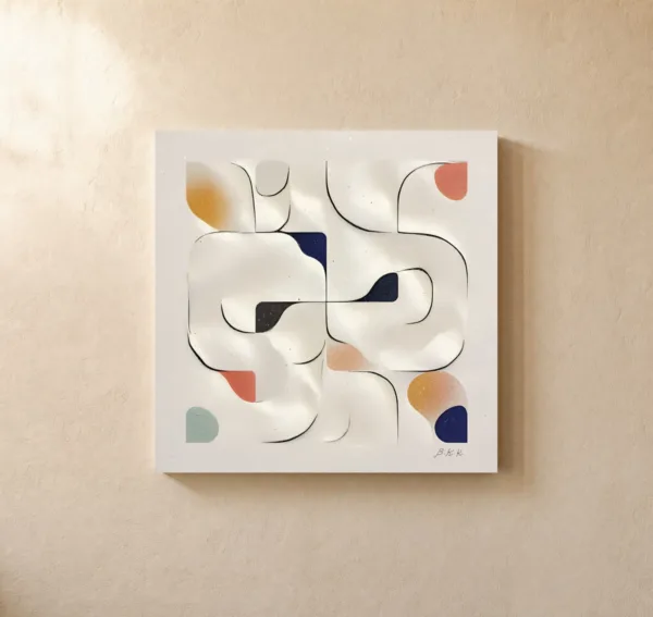 ba-0045-soft-ivory-maze-canvas-1-canvas-closeup-limewash-v4 Soft Ivory Maze by Bassem, canvas on a wall