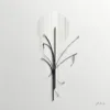 Thin Stems in White by Bassem, the full artwork