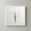 Thin Stems in White by Bassem, framed print on a wall