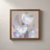 ba-0047-two-pearl-tulips-framed-2-thin-closeup-walnut-v4 Two Pearl Tulips by Bassem, framed print on a wall