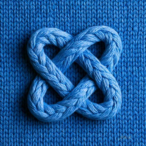 Cobalt Rope Knot by Bassem, the full artwork
