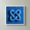 Cobalt Rope Knot by Bassem, framed print on a wall