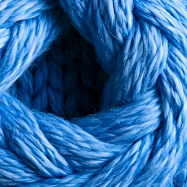 Cobalt Rope Knot by Bassem, detail at close range