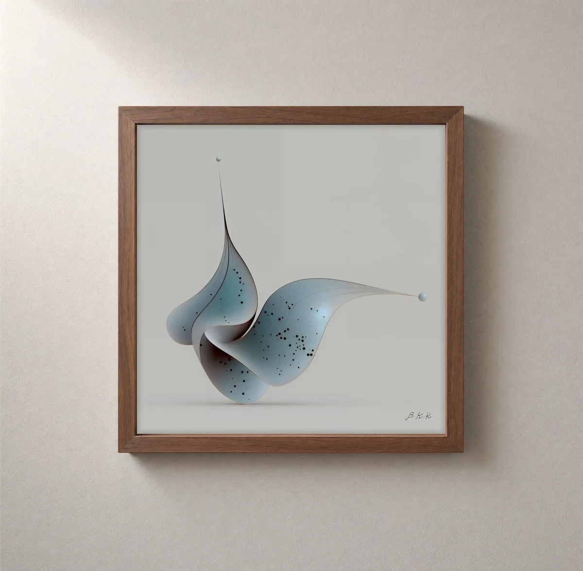 Speckled Drift by Bassem, framed print on a wall