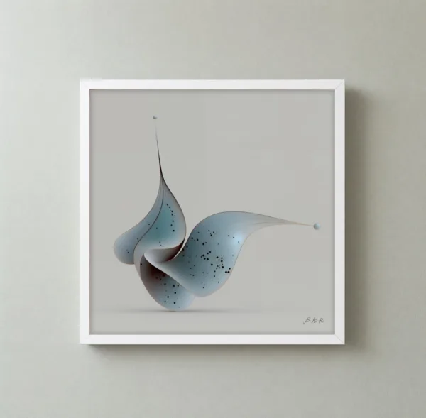 Speckled Drift by Bassem, framed print on a wall