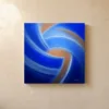ba-0052-cobalt-whirl-canvas-1-canvas-closeup-limewash-v4 Cobalt Whirl by Bassem, canvas on a wall