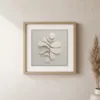 Ivory Petal Relief by Bassem, art print shown framed on a wall