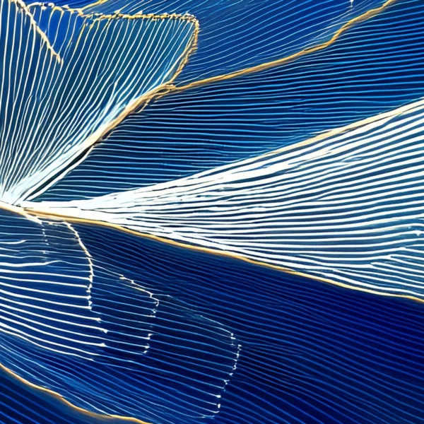 Sapphire Peony by Bassem, detail at close range