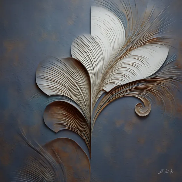 Slate Fan Leaves by Bassem, the full artwork