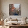 Spire Among Ripples by Bassem, canvas on a wall